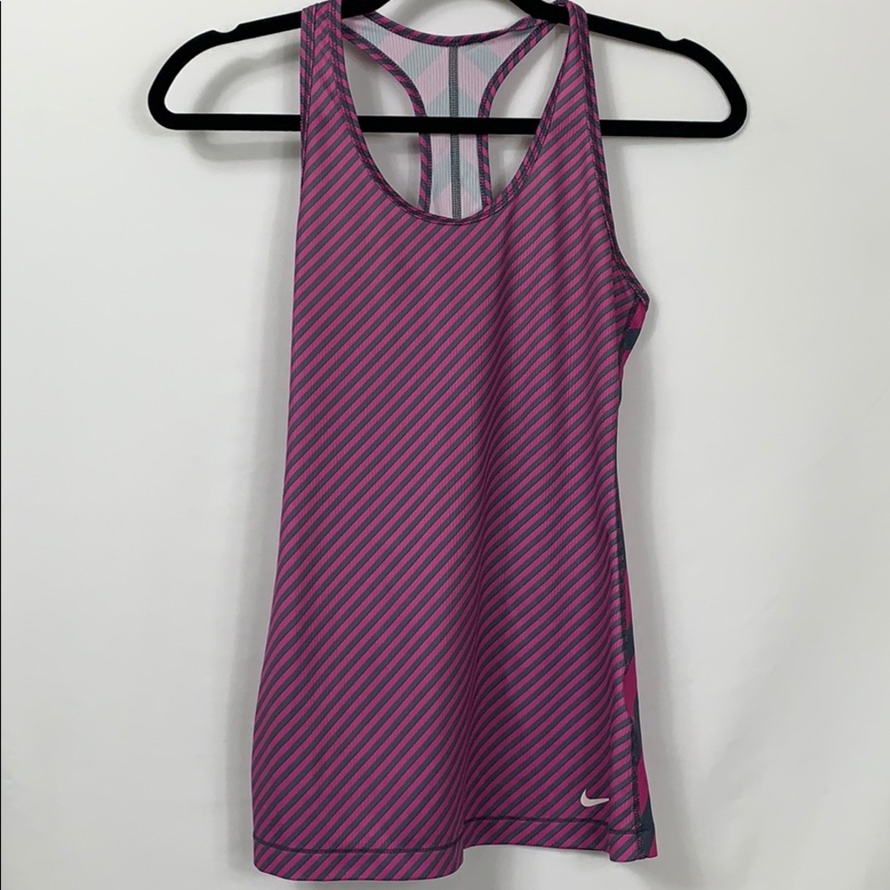Nike Dri-Fit pink/grey racer back top size Sm.